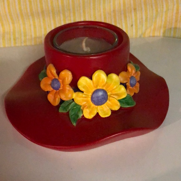 Red hat lady votive candle holder - Picture 1 of 3